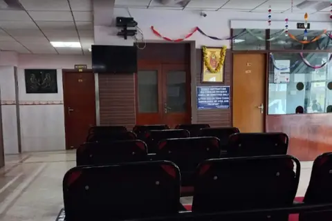 Waiting area inside Sri Sainath Hospital