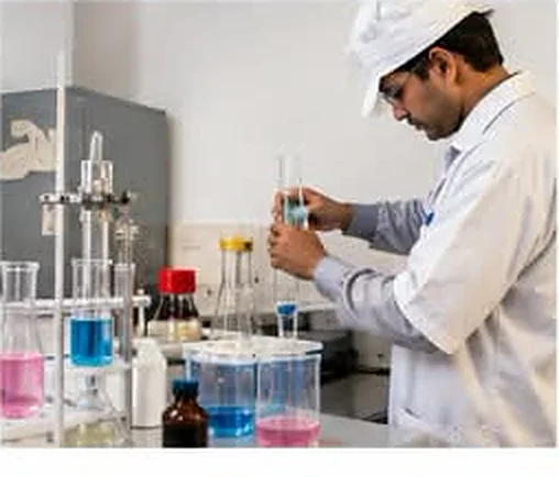 A chemist testing samples in the quality-control laboratory