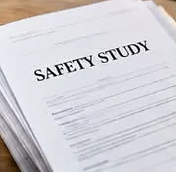 A stack of papers titled Safety Study